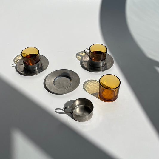 Trio Xícaras Âmbar