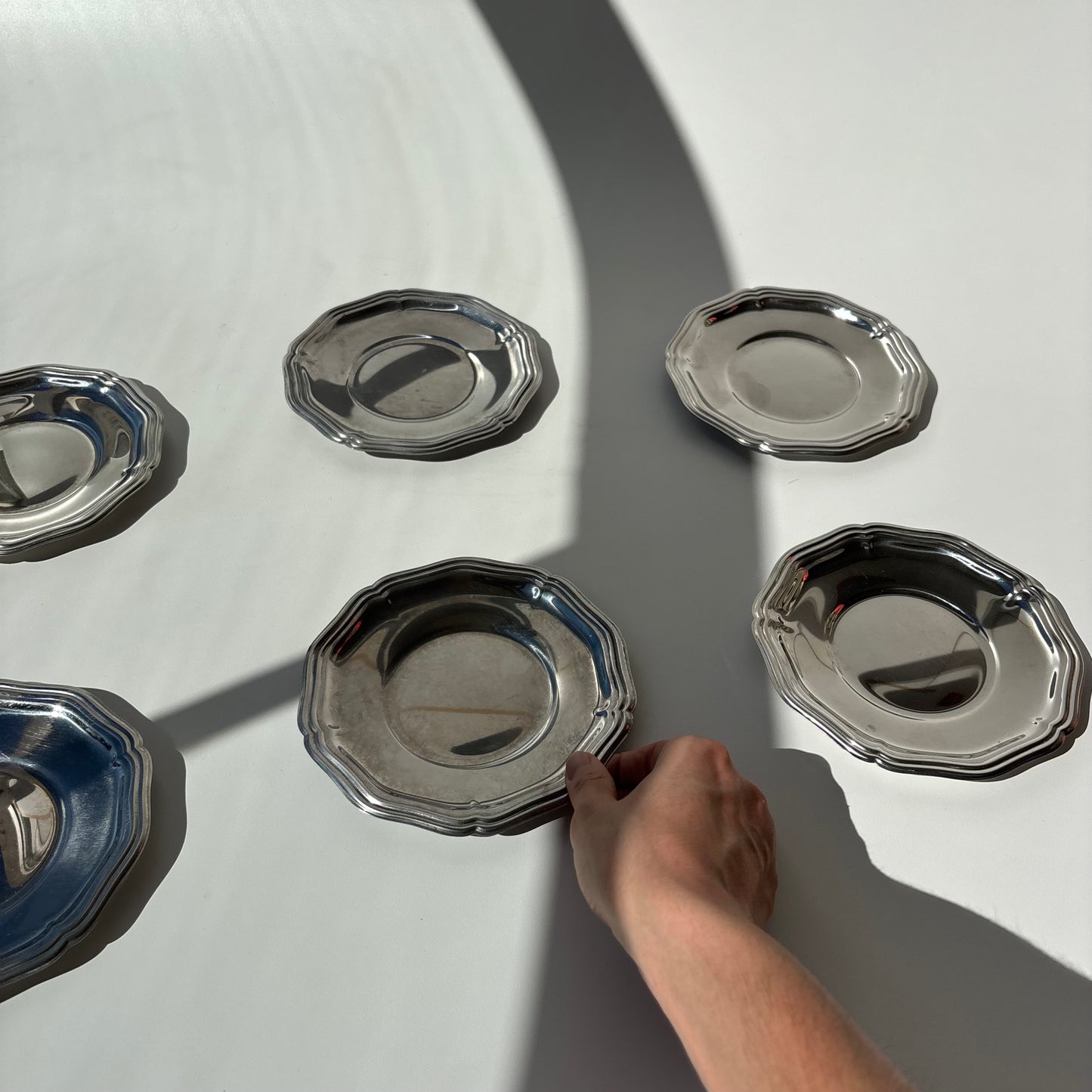 Conjunto pratos inox