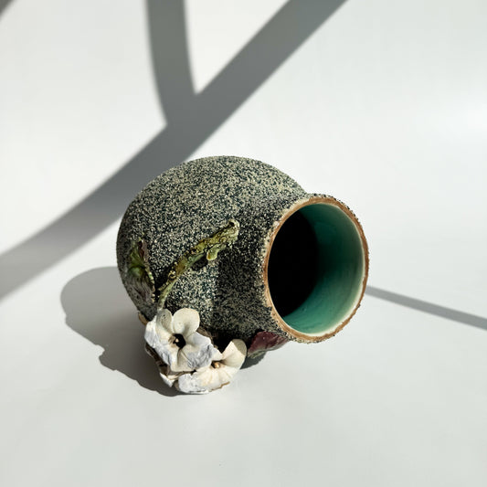 Vaso Barbotine Turquesa