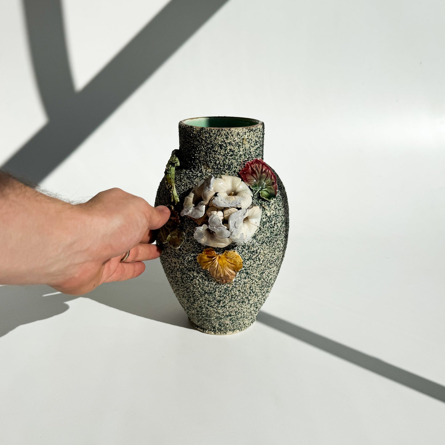 Vaso Barbotine Turquesa