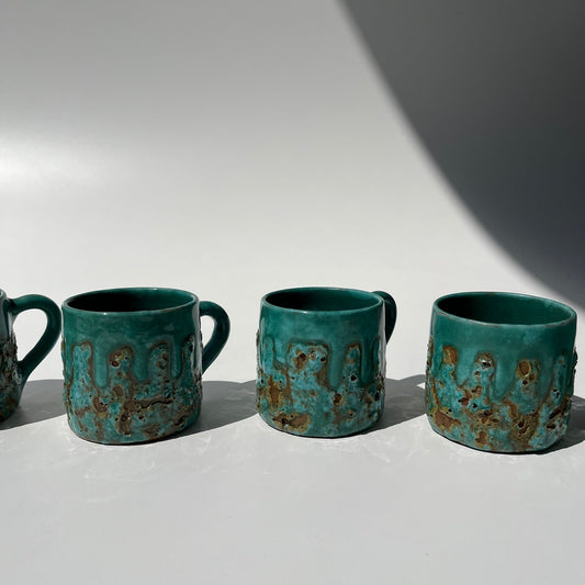 Xícaras Turquesa Fogo