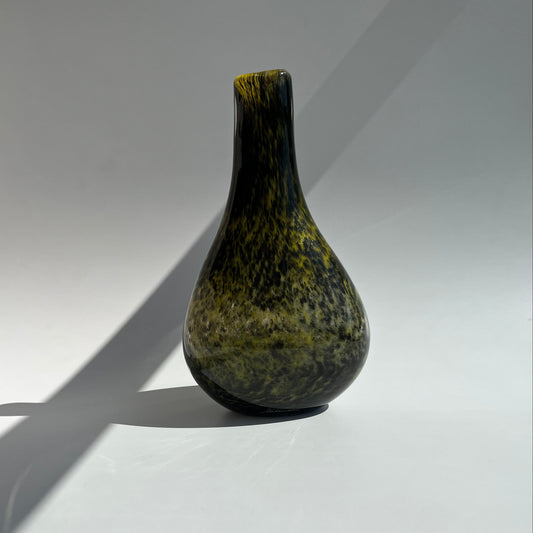 Vaso Soprado Preto & Amarelo