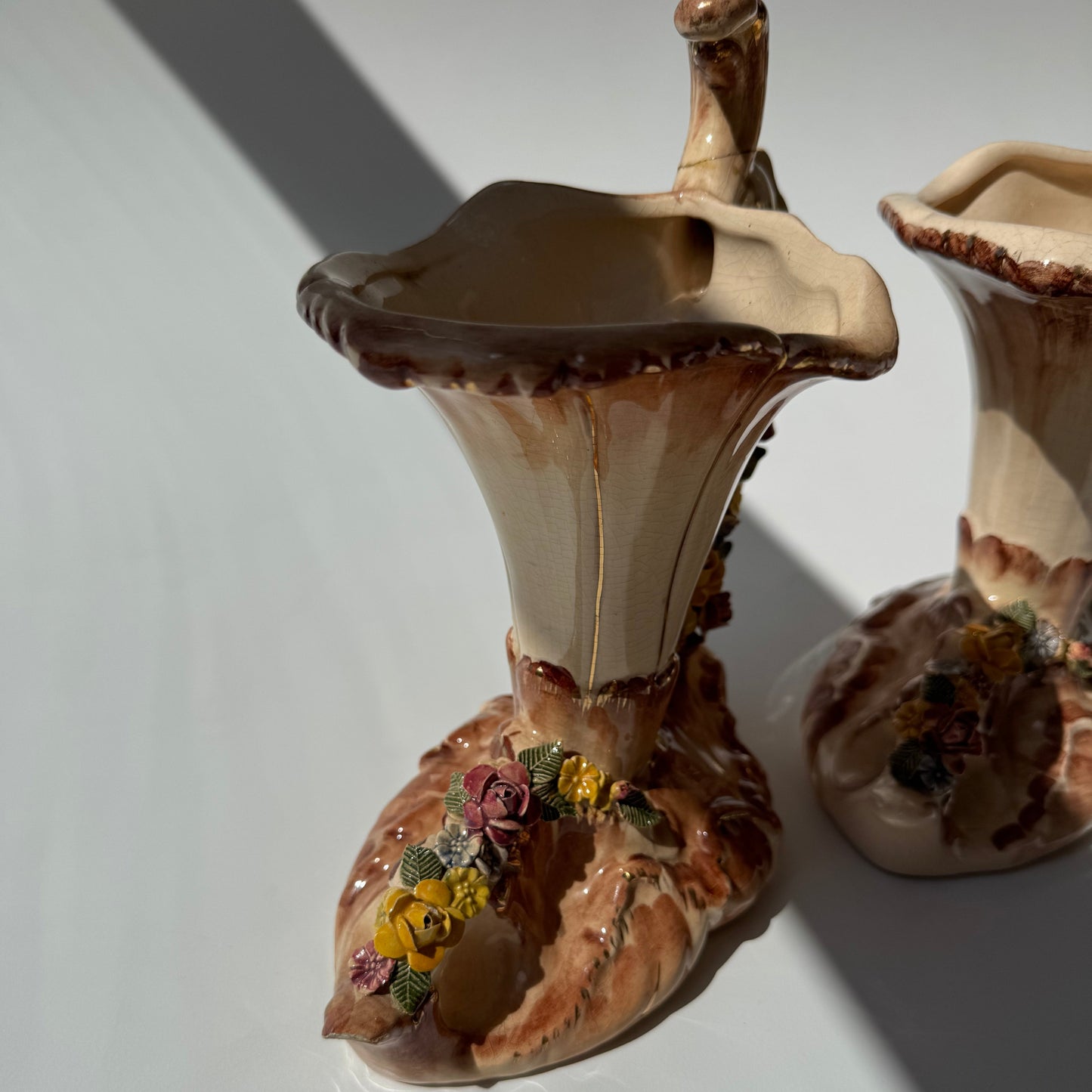 Trio Floreiras Faiança