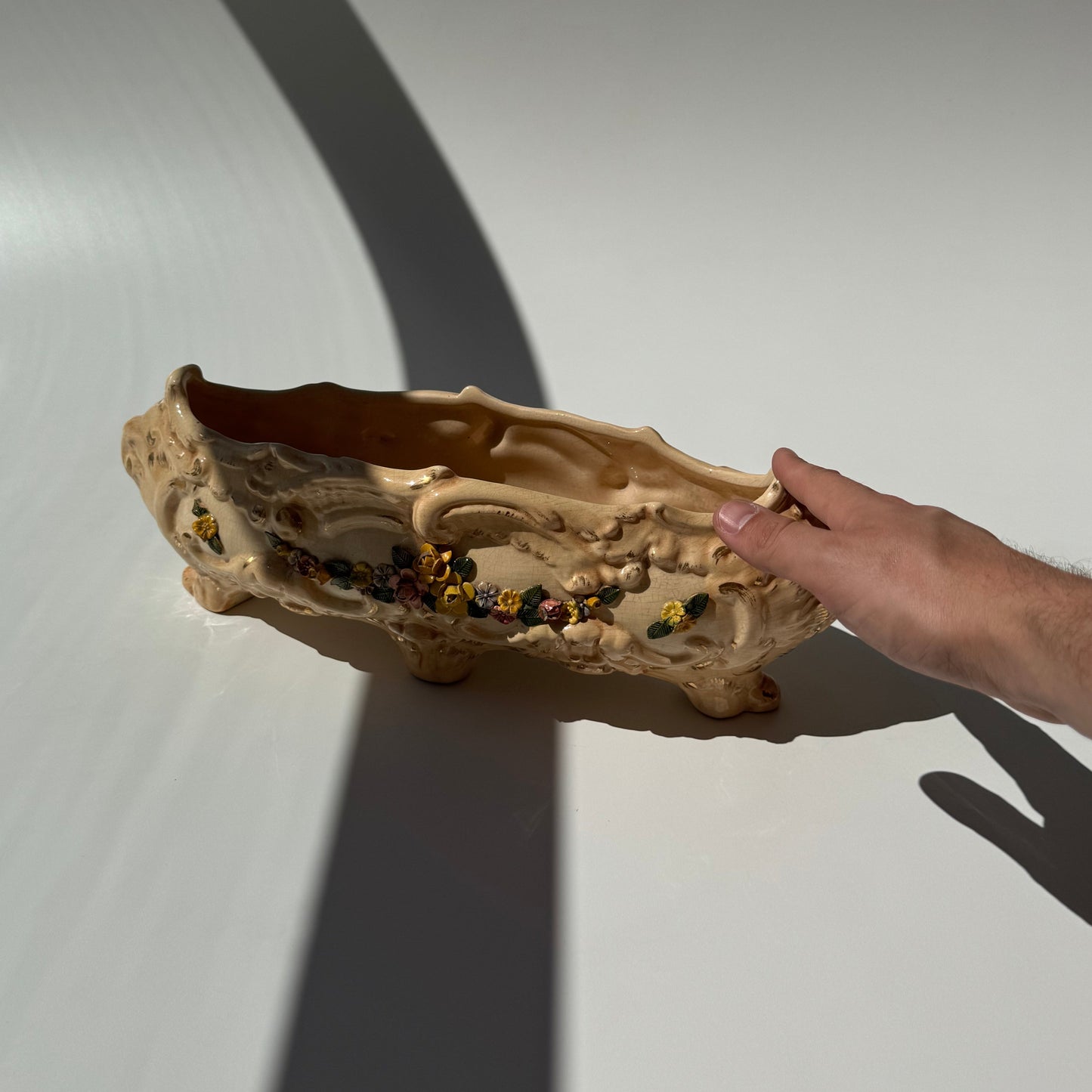 Trio Floreiras Faiança