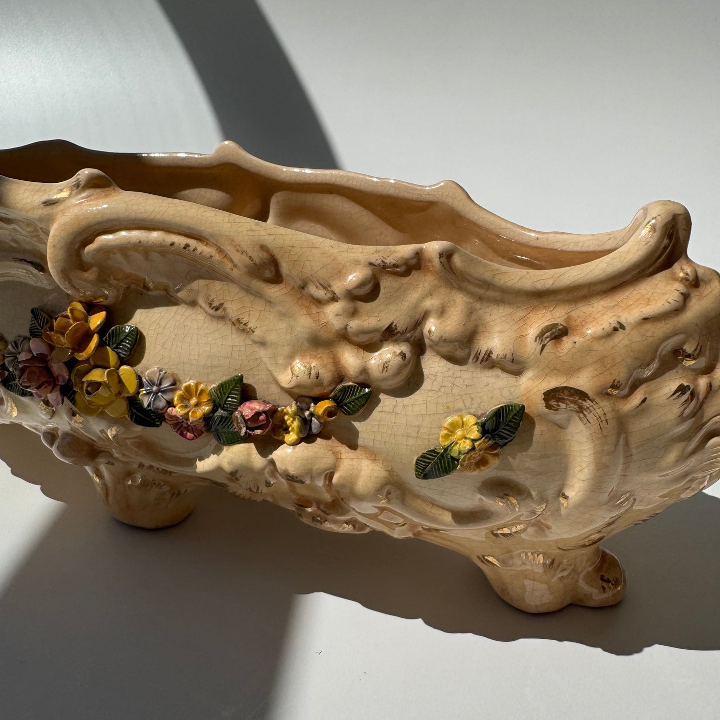 Trio Floreiras Faiança