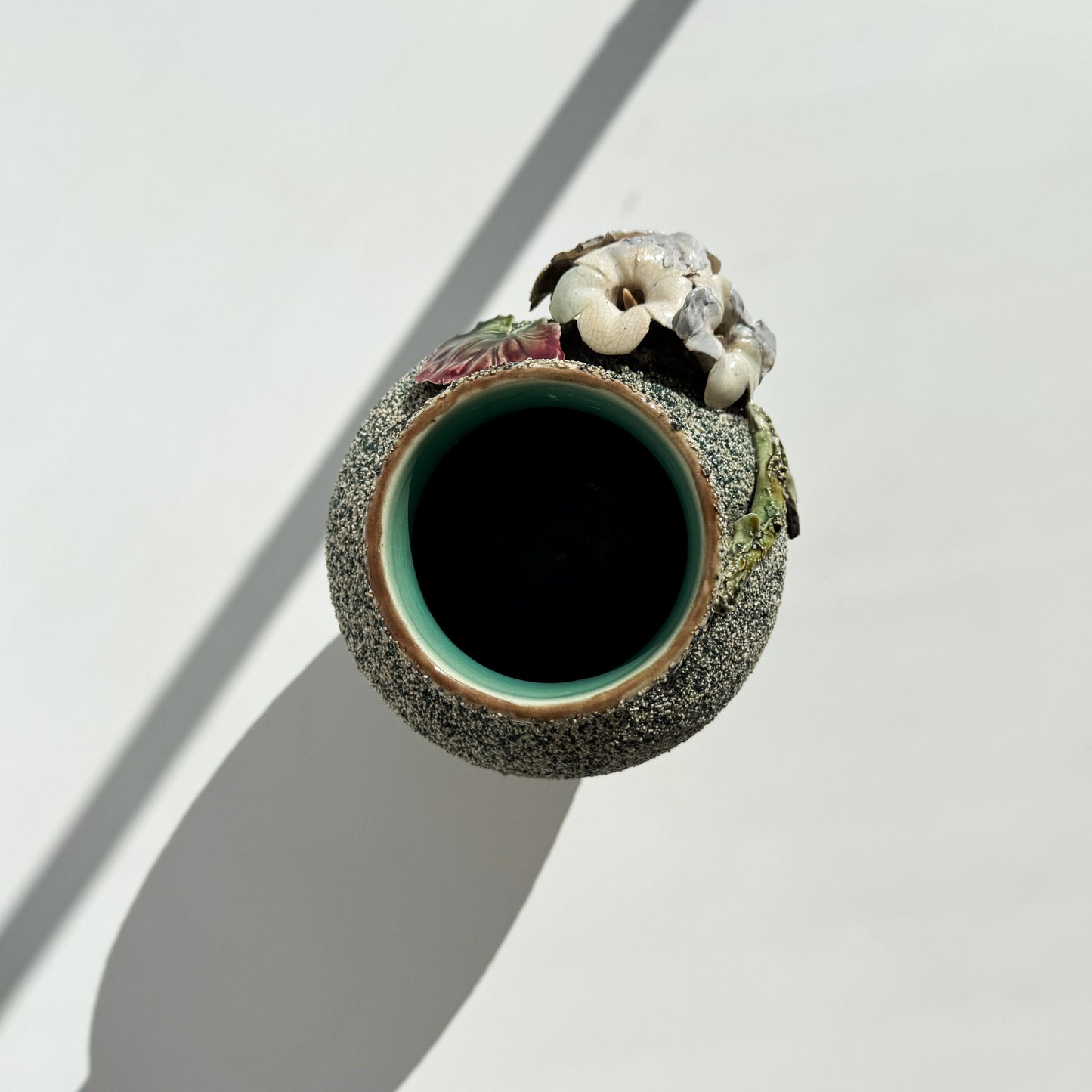 Vaso Barbotine Turquesa