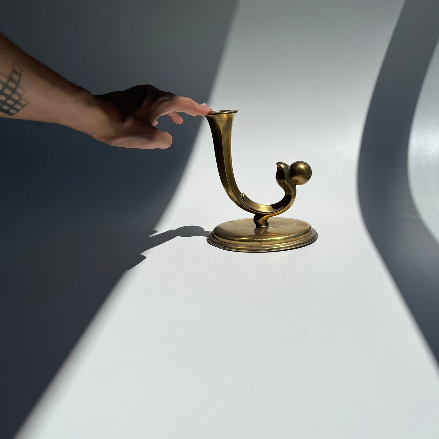 Castiçal Déco Bronze